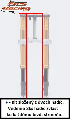 Pancierové brzdové hadice pre moto HEL F-KIT